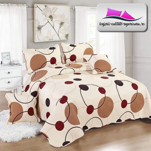 Cuvertura de pat, 5 piese, 230X250 CM, (BUMBAC 100%),CUV_S13