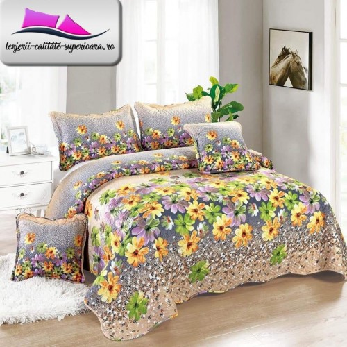 Cuvertura de pat, 5 piese, 230X250 CM, (BUMBAC 100%),CUV_S16