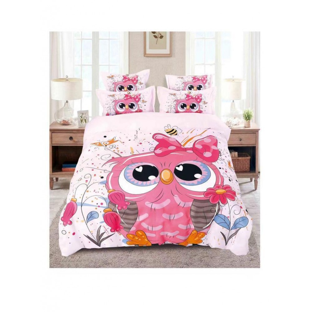 Lenjerie pat dublu, Bumbac Finet Superior, 6 Piese, Bumbac Finet, 3D, YO3D-13 3D Finet