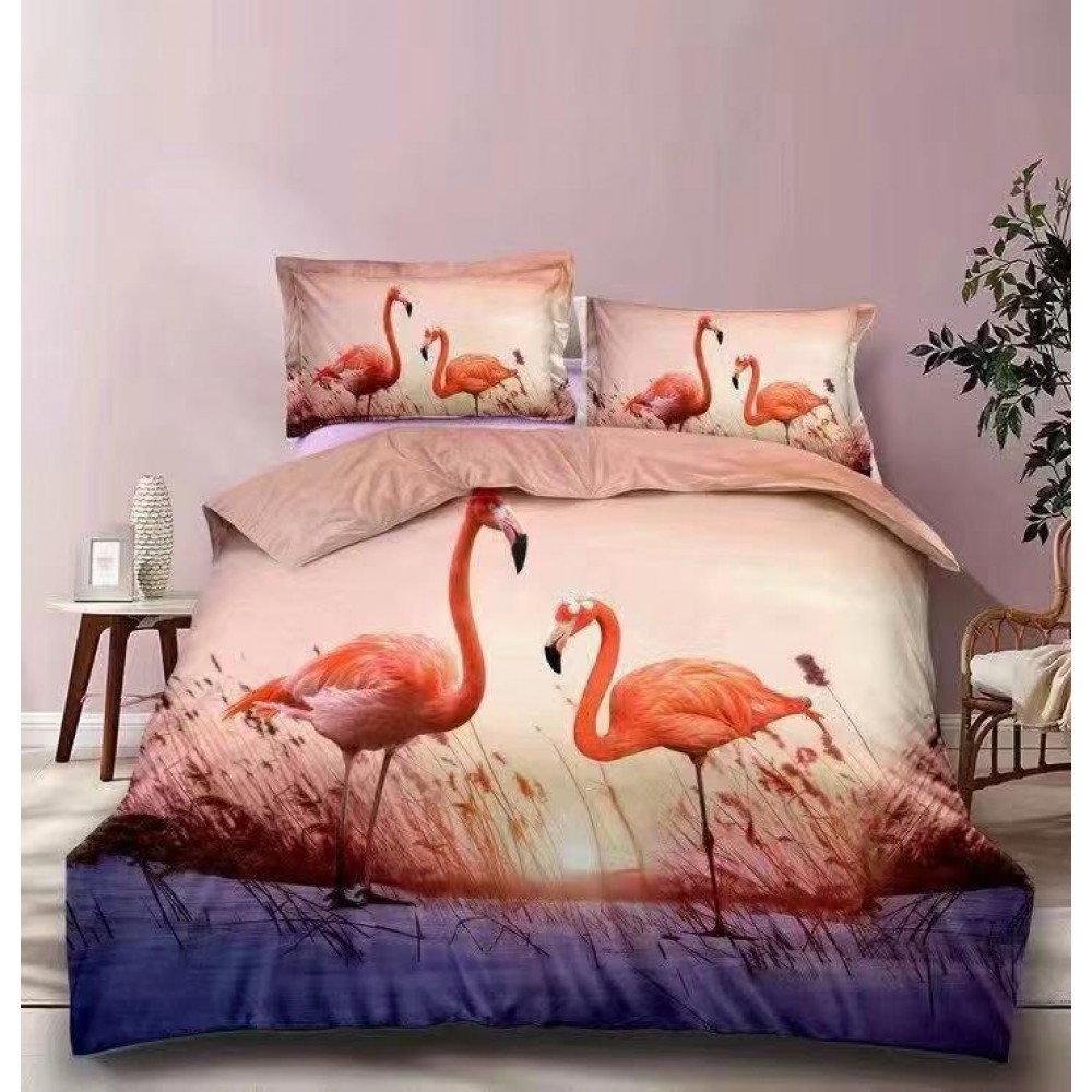 Lenjerie pat dublu, Bumbac Finet Superior, 6 Piese, Bumbac Finet, 3D, YO3D-15 3D Finet