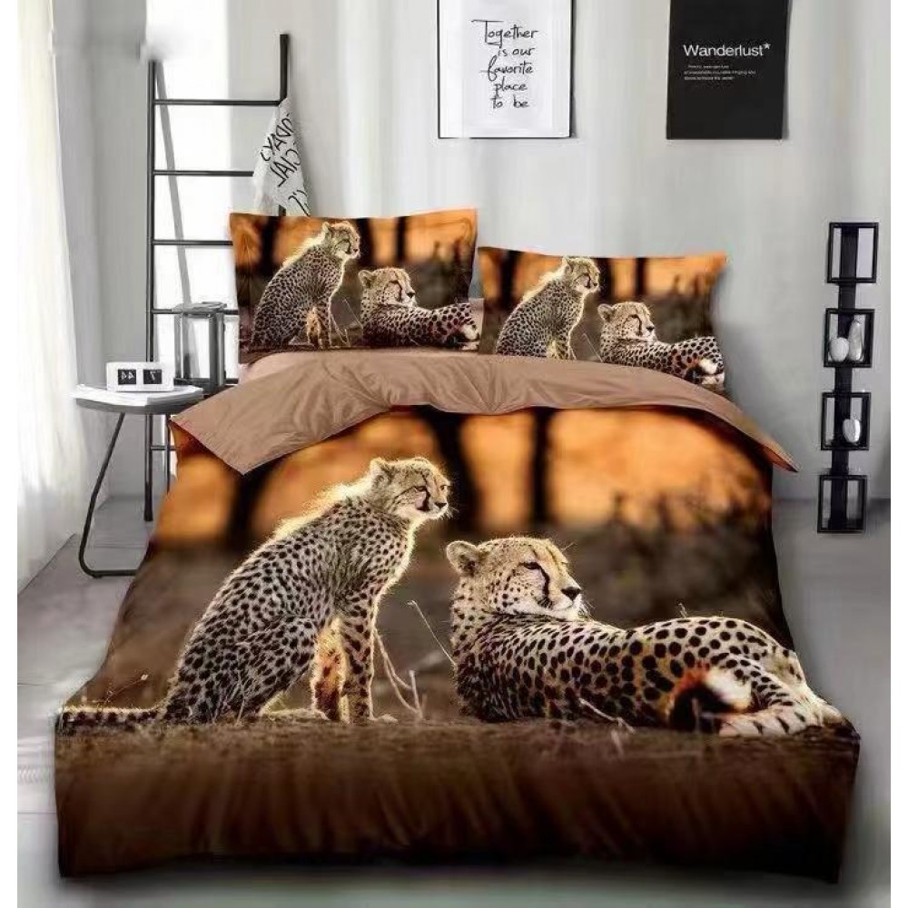 Lenjerie pat dublu, Bumbac Finet Superior, 6 Piese, Bumbac Finet, 3D, YO3D-16 3D Finet