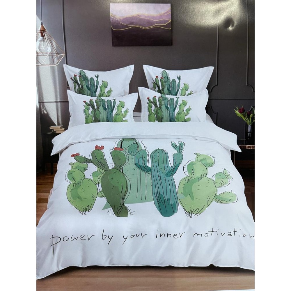 Lenjerie pat dublu, Bumbac Finet Superior, 6 Piese, Bumbac Finet, 3D, YO3D-17 3D Finet