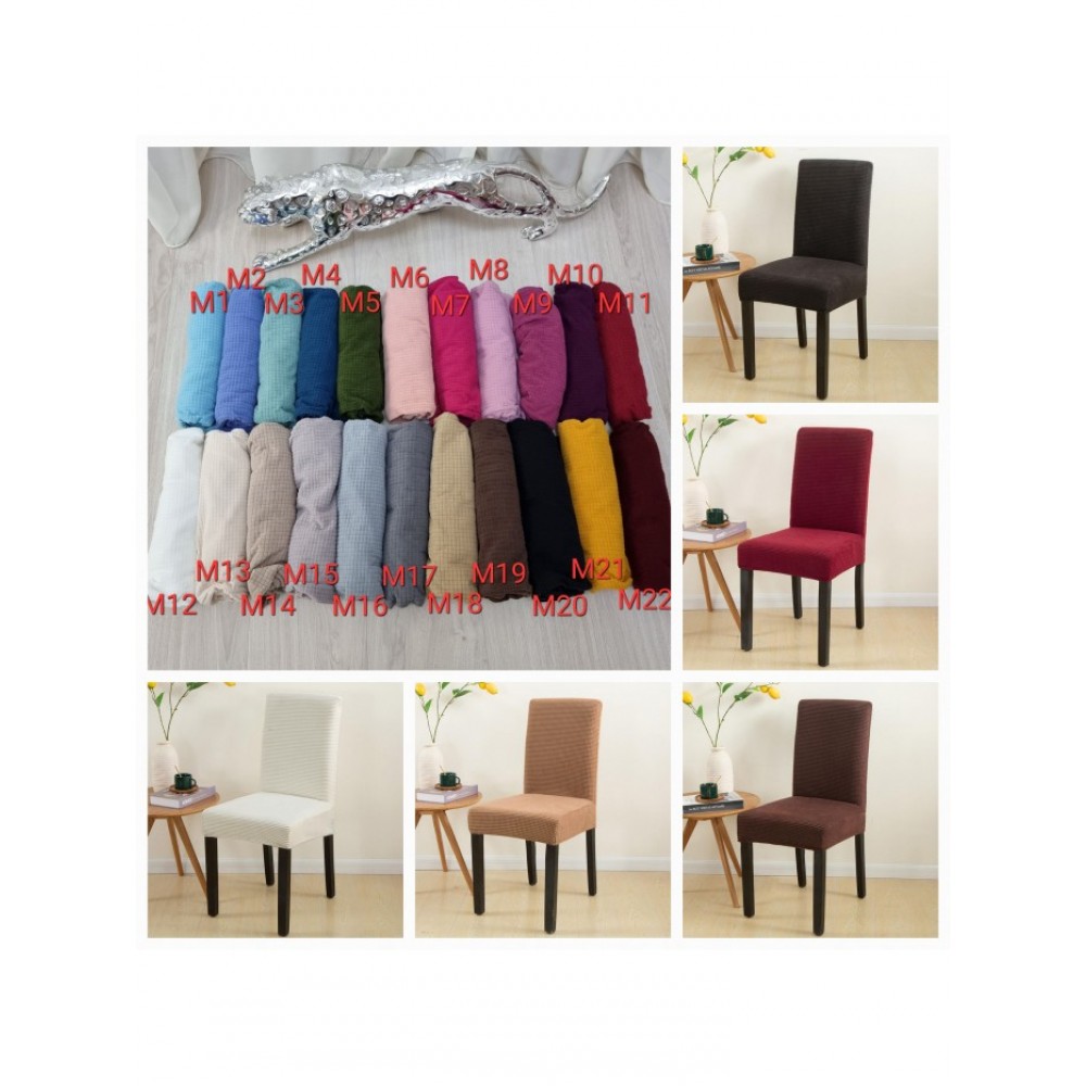 Set 6 Huse Universale Pentru Scaun Model Embosat ( 22 Culori )