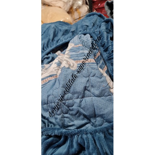 Huse/Topper pentru saltea cu elastic 180x200,maro deschis