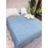 Cuvertura de pat din catifea 200 x 230 cm ,albastru deschis