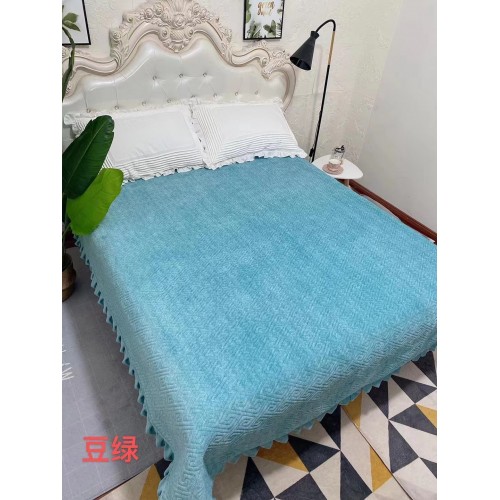 Cuvertura de pat din catifea 200 x 230 cm ,Turquoise