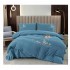 Set pat Luxury 4 Piese din Catifea ALBASTRU CSK1