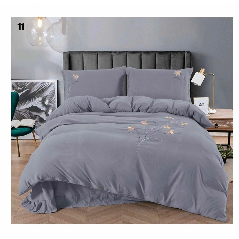 Set pat Luxury 4 Piese din Catifea GRI CSK10 LENJERII CATIFEA 4 PIESE