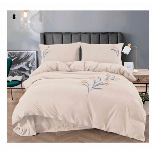 Set pat Luxury 4 Piese din Catifea CREM CSK7