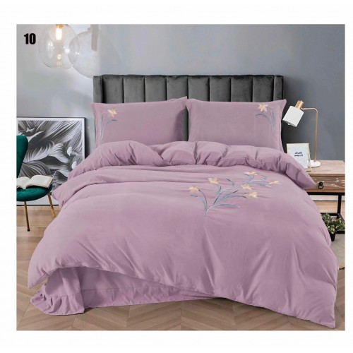 Set pat Luxury 4 Piese din Catifea MOV CSK9