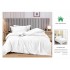 Lenjerie HoReCa, pat dublu, Damasc Finetat Deluxe, 6 piese, ALB