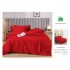 Lenjerie HoReCa, pat dublu, Damasc Finetat Deluxe, 6 piese, ROSU
