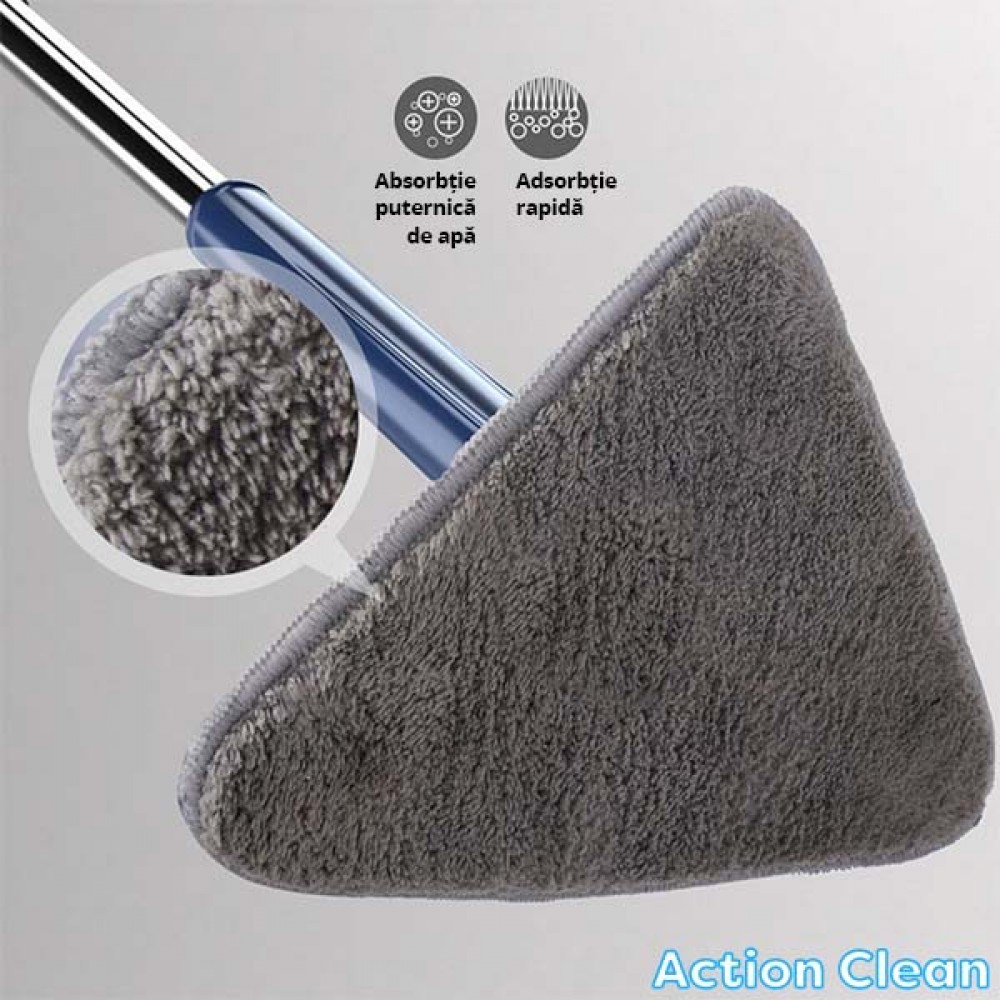 Mop cu cap triunghiular, reglabil, rotire 360 grade