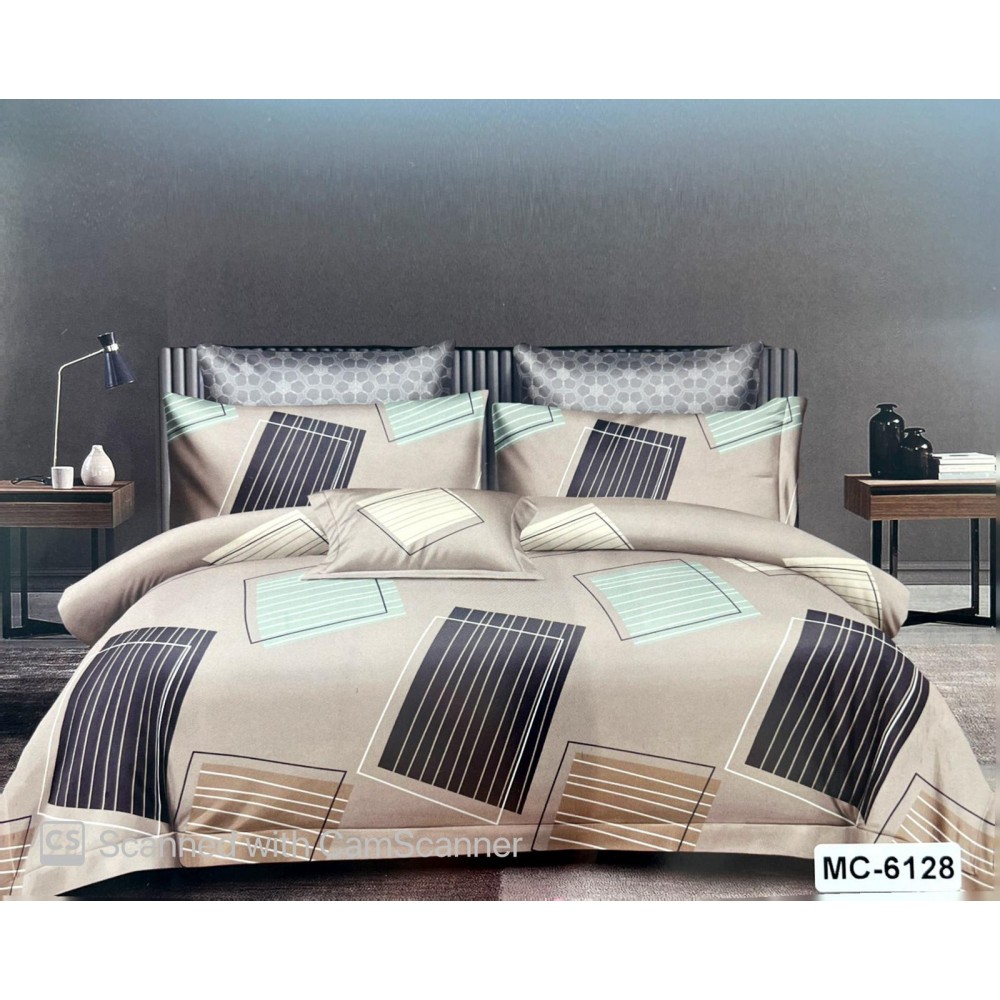 Set Lenjerie de Pat din Finet, 6 Piese, Pat 2 Persoane, LF6PMRY10 Lenjerii din finet 6 piese