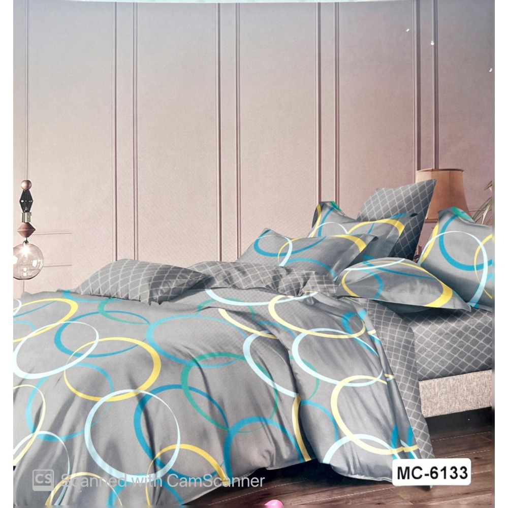 Set Lenjerie de Pat din Finet, 6 Piese, Pat 2 Persoane, LF6PMRY14 Lenjerii din finet 6 piese