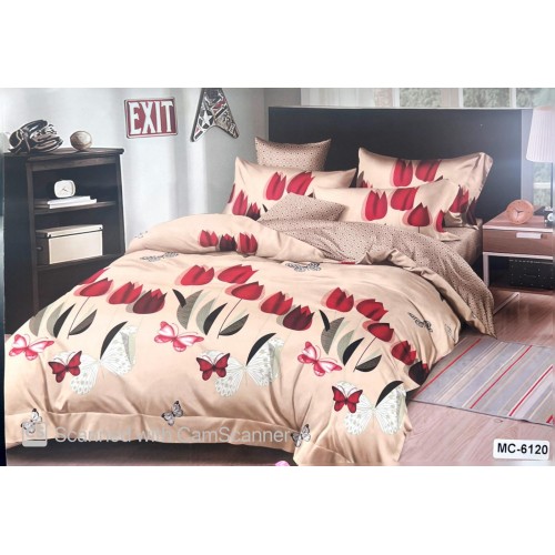 Set Lenjerie de Pat din Finet, 6 Piese, Pat 2 Persoane, LF6PMRY15
