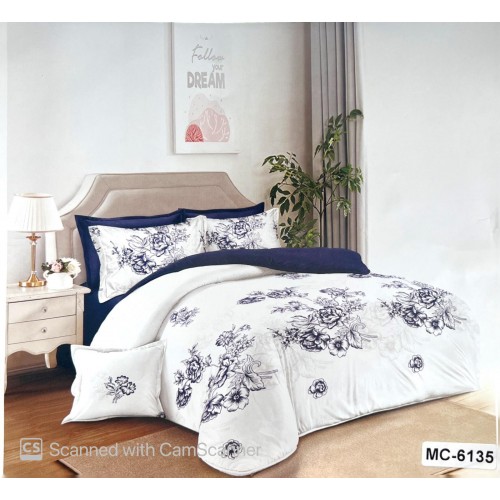 Set Lenjerie de Pat din Finet, 6 Piese, Pat 2 Persoane, LF6PMRY23