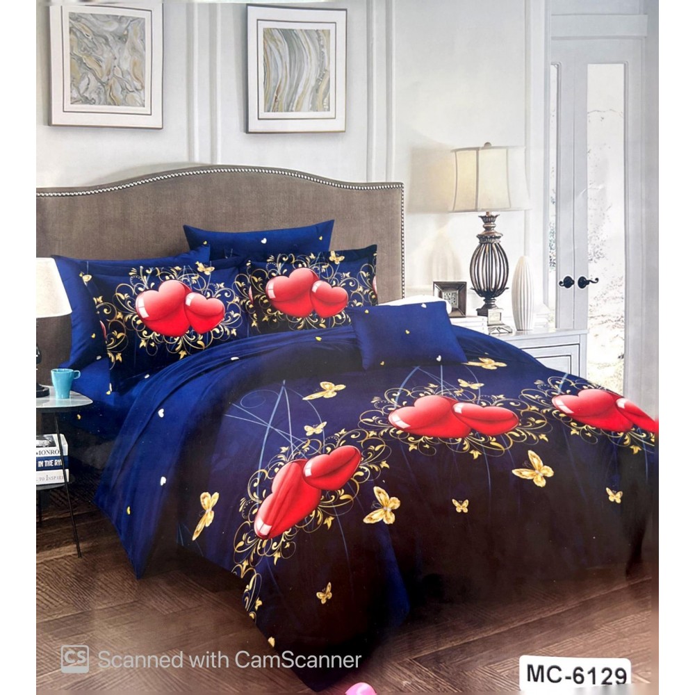 Set Lenjerie de Pat din Finet, 6 Piese, Pat 2 Persoane, LF6PMRY24 Lenjerii din finet 6 piese