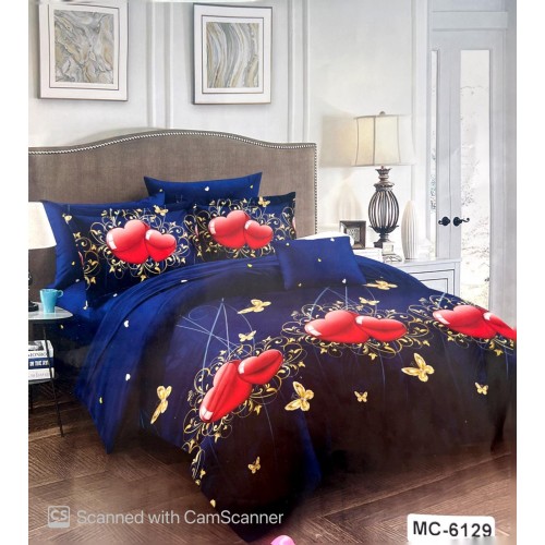 Set Lenjerie de Pat din Finet, 6 Piese, Pat 2 Persoane, LF6PMRY24