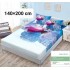 Set husa de pat dublu cu elastic si 2 fete de perna, Frozen Elsa,Anna si Olaf 2