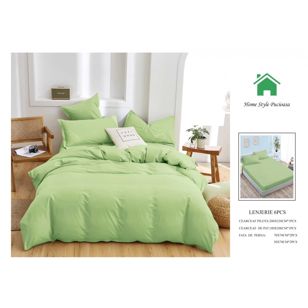 FINET 6 PIESE CU ELASTIC, CULOARE: LIME LENJERII DIN FINET 6 PIESE UNI CU ELASTIC