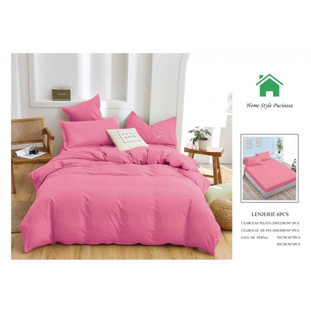 FINET 6 PIESE CU ELASTIC, CULOARE: ROZ LENJERII DIN FINET 6 PIESE UNI CU ELASTIC