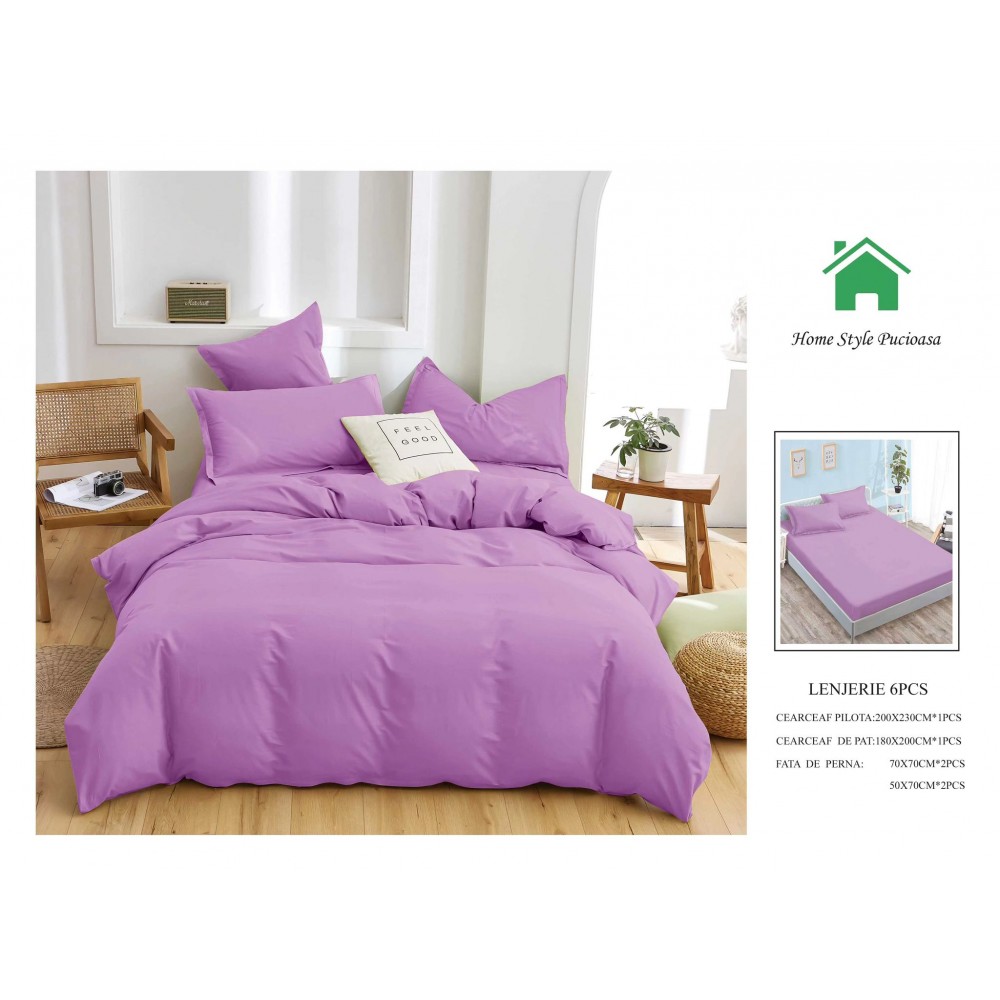 FINET 6 PIESE CU ELASTIC, CULOARE: MOV LENJERII DIN FINET 6 PIESE UNI CU ELASTIC