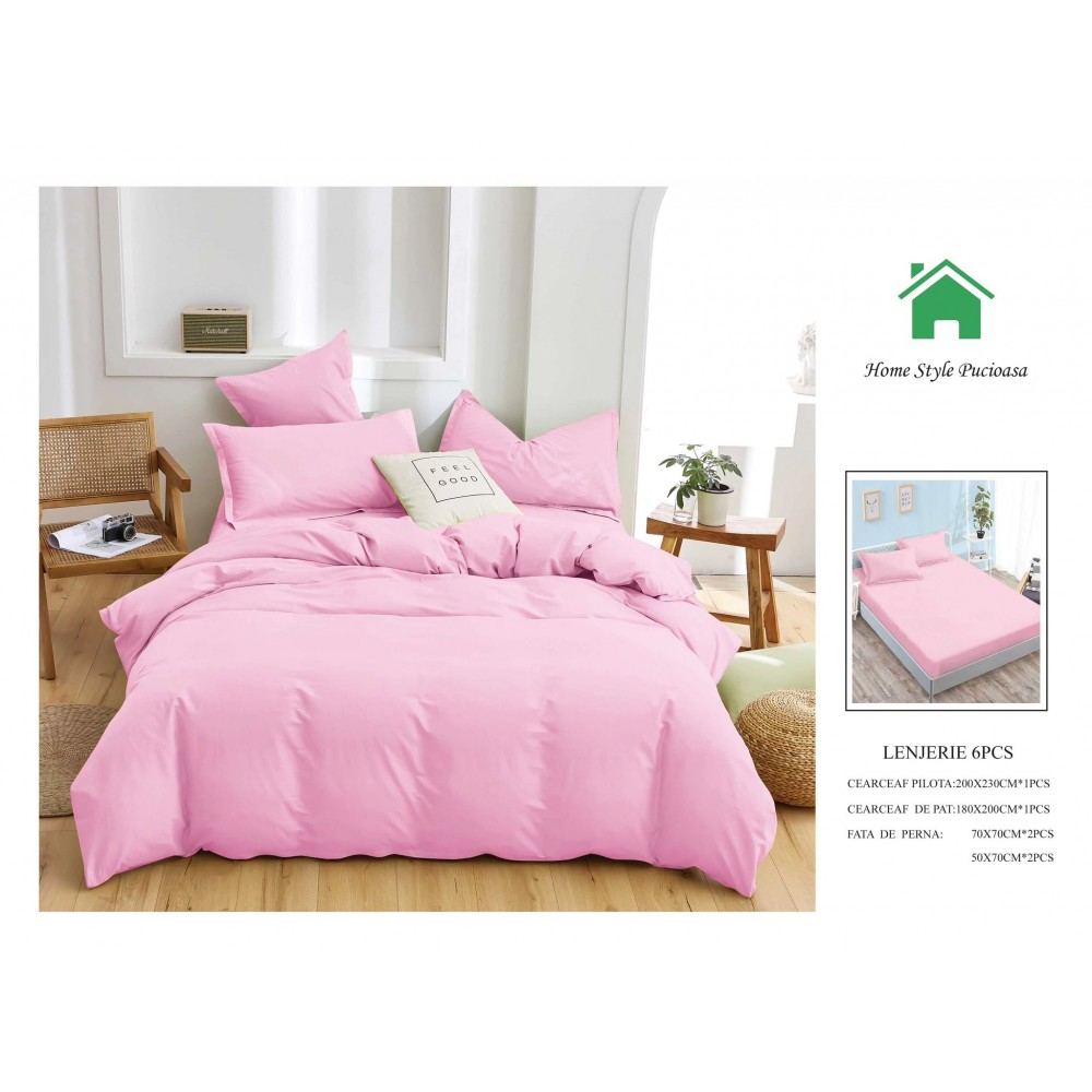 FINET 6 PIESE CU ELASTIC, CULOARE: ROZ PUDRA LENJERII DIN FINET 6 PIESE UNI CU ELASTIC