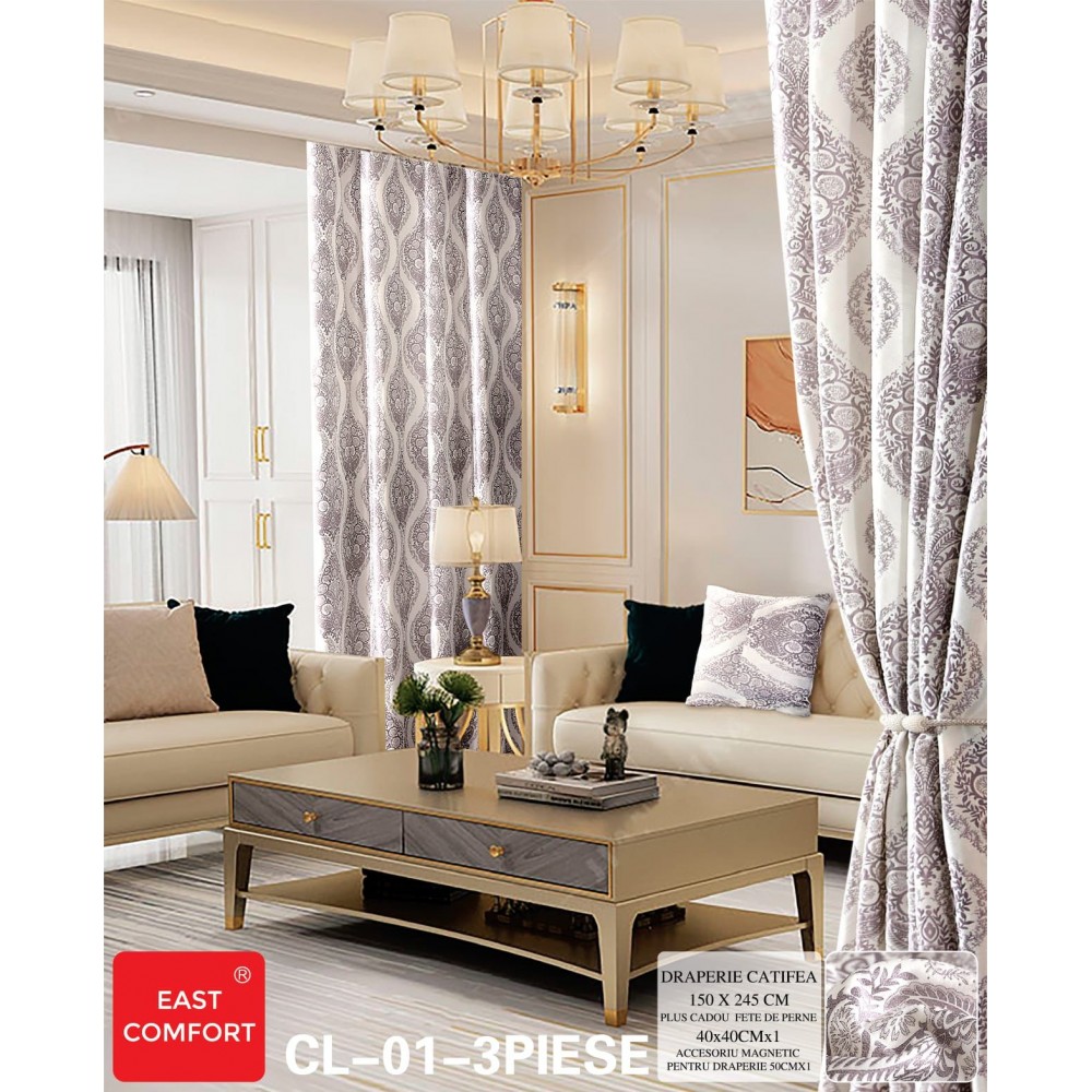 Set draperie Tricot , 150x245, PE12 DRAPERII