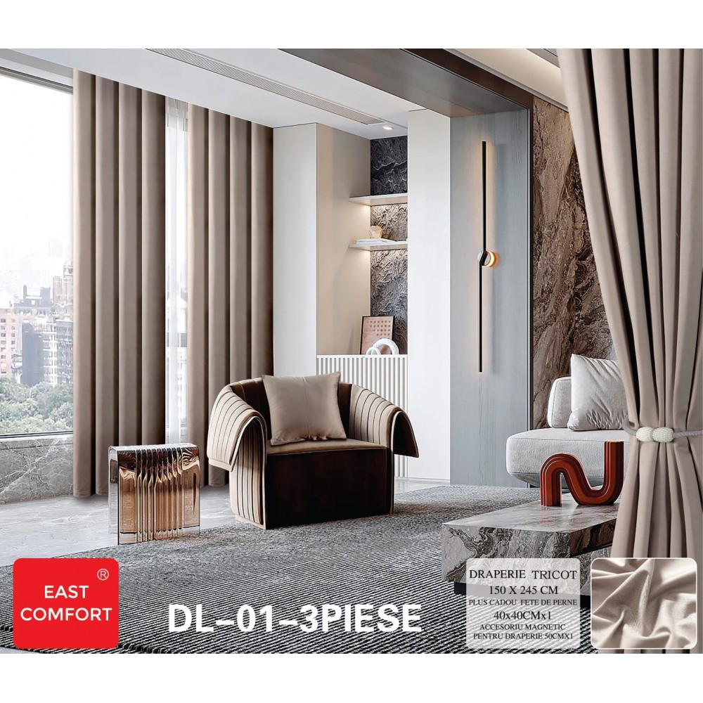 Set draperie Tricot , 150x245 DRAPERII