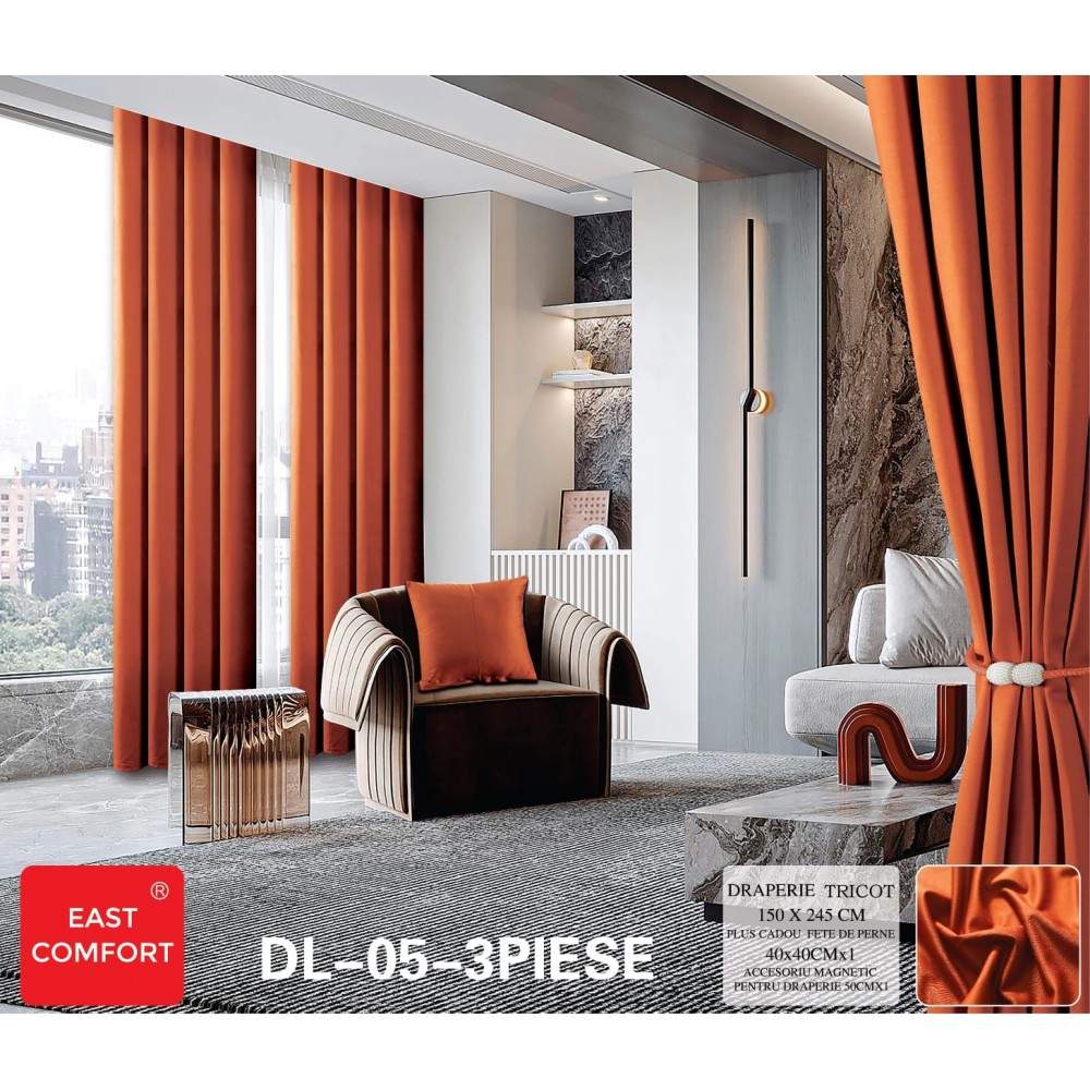 Set draperie Tricot , 150x245, PE6 DRAPERII