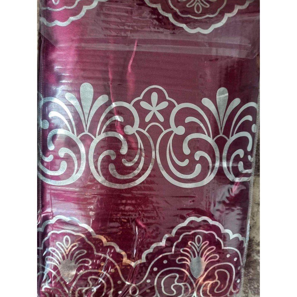 Set 2 draperii Jacquard, 300 x 250,Visiniu -argintiu DRAPERII
