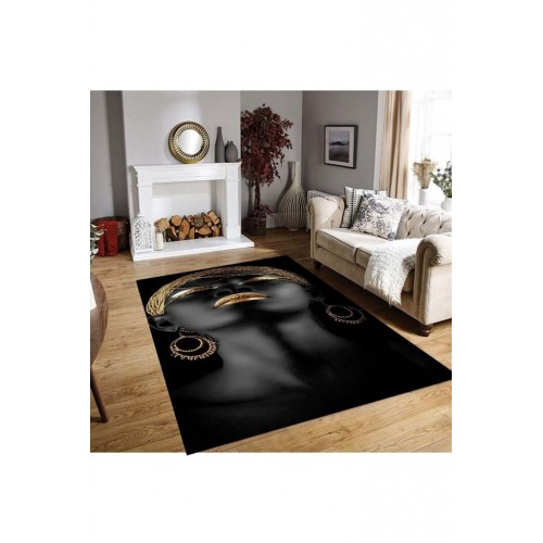 Covor antiderapant , 120 x 180, Negresa aurie