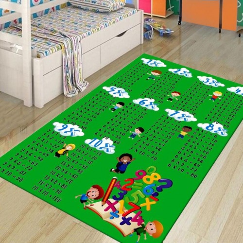 Covor antiderapant , 120 x 180, Tabla inmultirii(verde