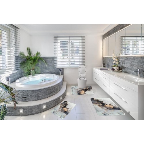 Covoare Pentru Baie, 3 Piese, Antiderapante , model marmura
