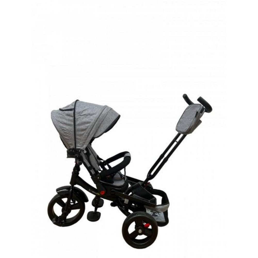 Tricicleta cu pozitie de somn, muzica si lumini, 8 luni - 4 ani, Roz Pudra - SL02 GRI TRICICLETE
