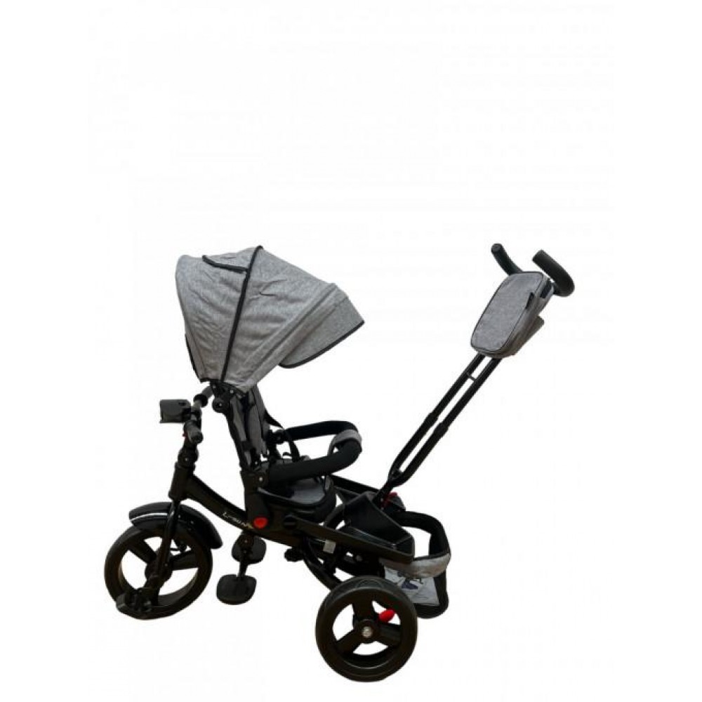 Tricicleta cu pozitie de somn, muzica si lumini, 8 luni - 4 ani, Roz Pudra - SL02 GRI TRICICLETE
