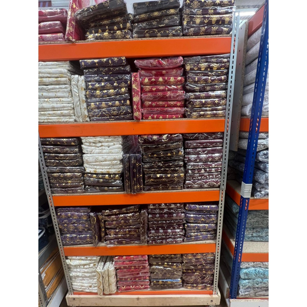 Set 2 draperii Jacquard, 300 x 250,Mov-auriu DRAPERII