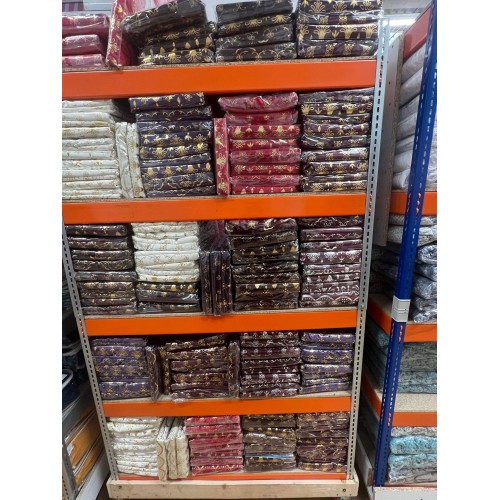 Set draperie Jacquard, 300 x 250,Mov-auriu