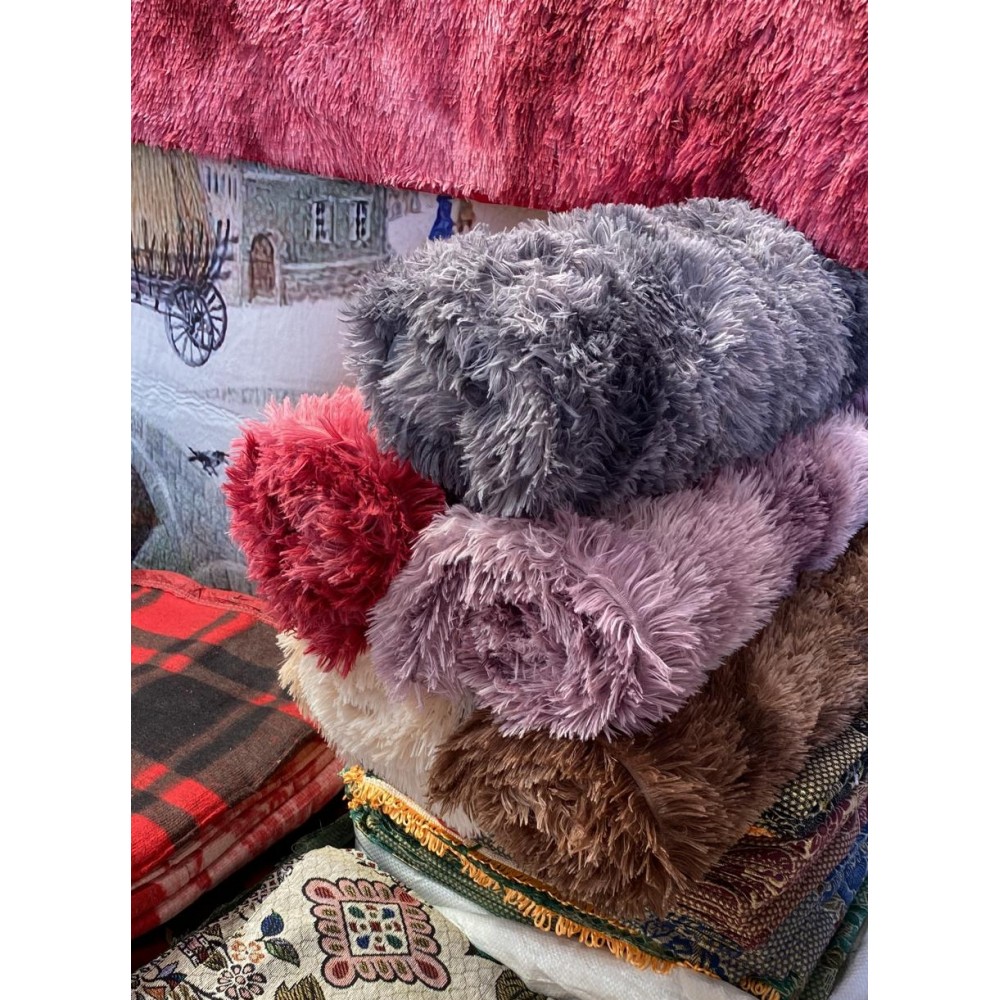 Traversa antiderapantă fluffy ,Covor pufos, moale, compatibil multiple spatii si stiluri, grosime 4cm,120cm x 150, mov degrade Traverse antiderapante  fluffy