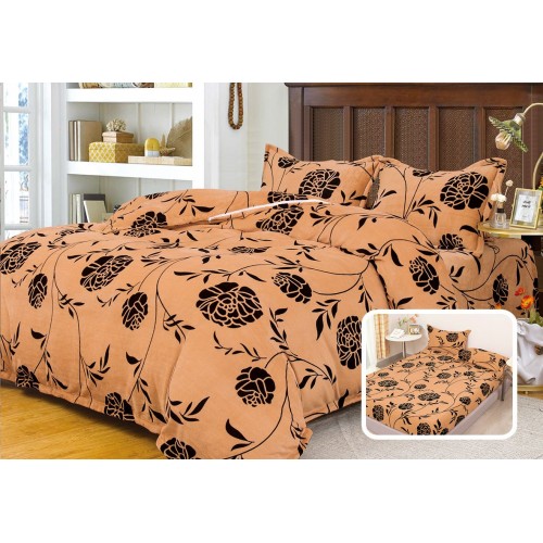 Lenjerie Cocolino 4 piese cu elastic pentru pat dublu CER1