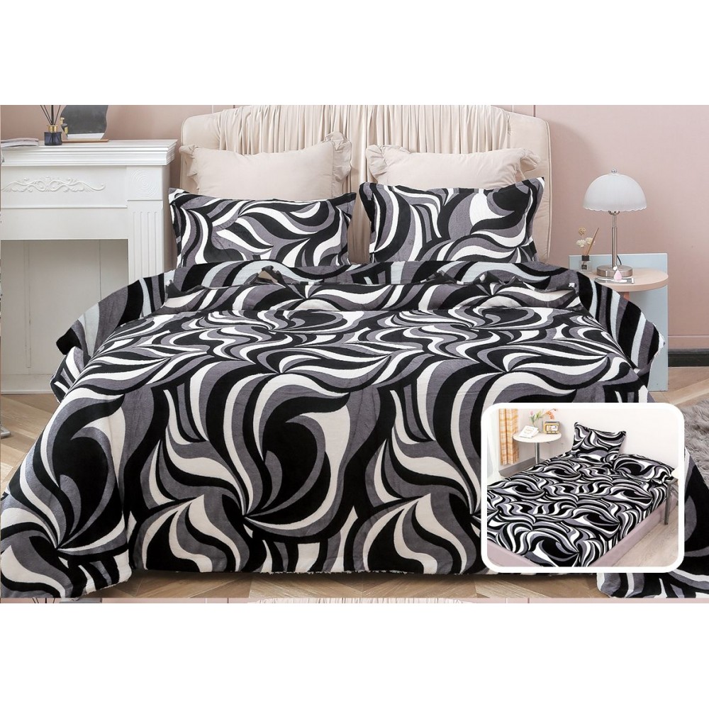 Lenjerie Cocolino 4 piese cu elastic pentru pat dublu CER19 Lenjerii cocolino 4 piese cu ELASTIC