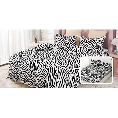 Lenjerie Cocolino 4 piese cu elastic pentru pat dublu CER13