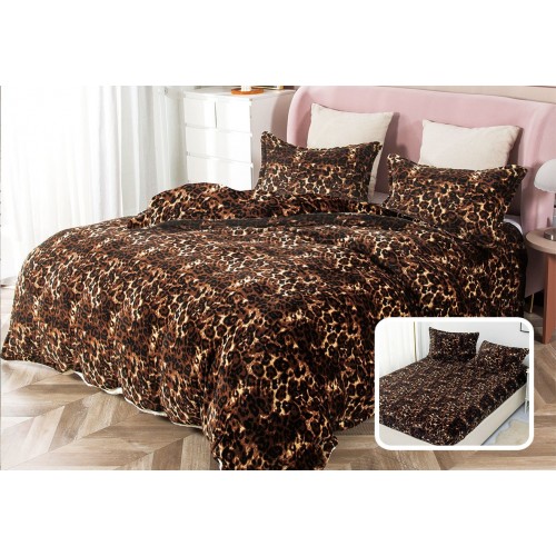 Lenjerie Cocolino 4 piese cu elastic pentru pat dublu CER5