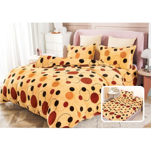 Lenjerie Cocolino 4 piese cu elastic pentru pat dublu CER6