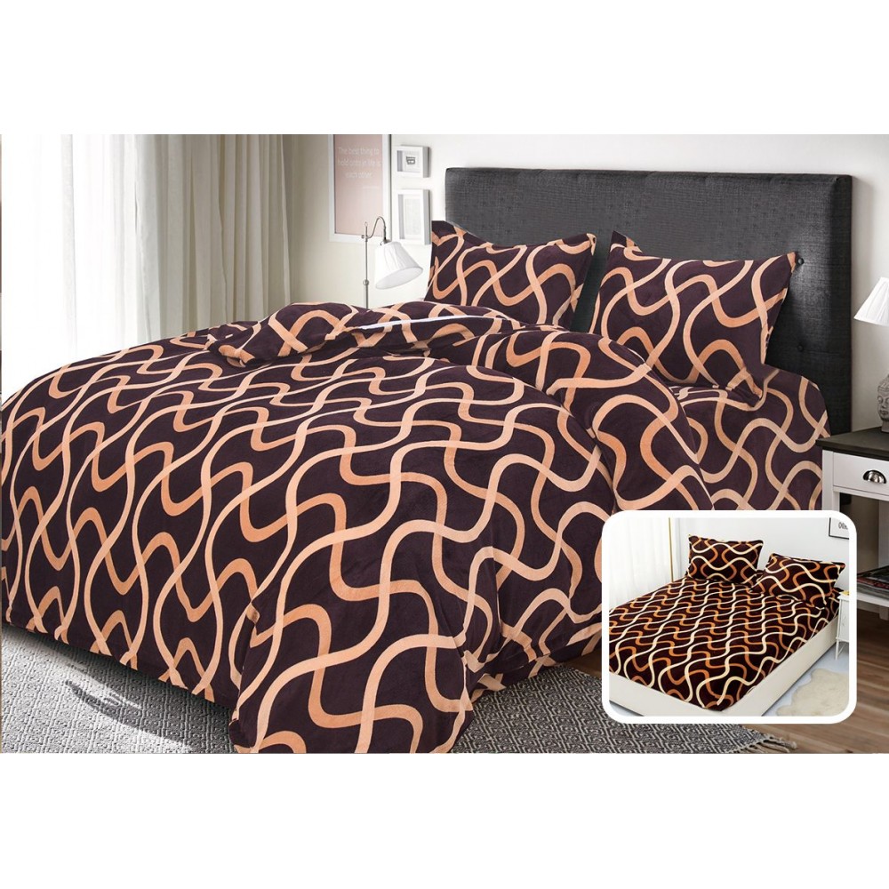 Lenjerie Cocolino 4 piese cu elastic pentru pat dublu CER9 Lenjerii cocolino 4 piese cu ELASTIC