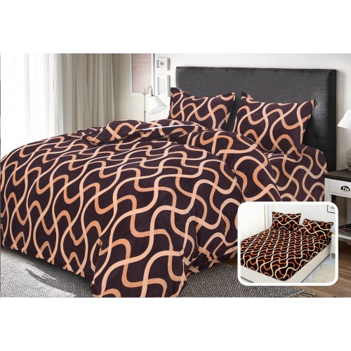 Lenjerie Cocolino 4 piese cu elastic pentru pat dublu CER9
