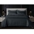 Lenjerie HoReCa, pat dublu, Damasc Finetat Deluxe, 6 piese, NEGRU