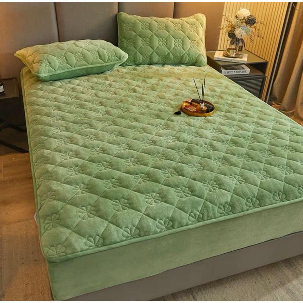 Huse/Topper pentru saltea cu elastic 180x200,verde Huse/topper pt saltea cu elastic