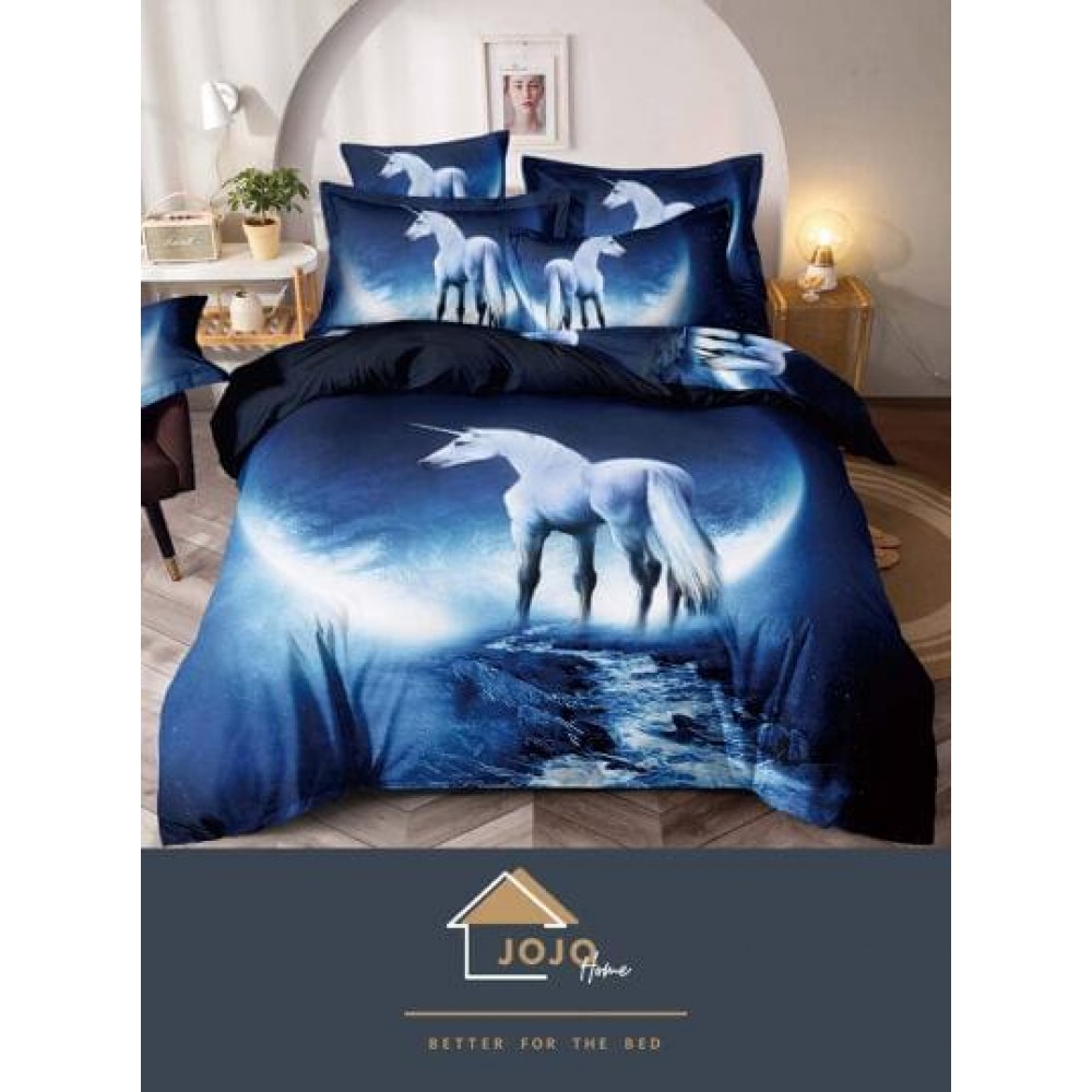 Lenjerie pat dublu, Bumbac Finet Superior, 6 Piese, Bumbac Finet, 3D, J2 LENJERII DIN FINET 6 PIESE 3D